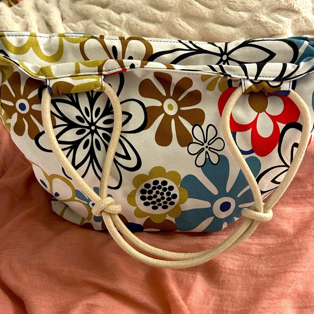 Canvas floral tote/purse